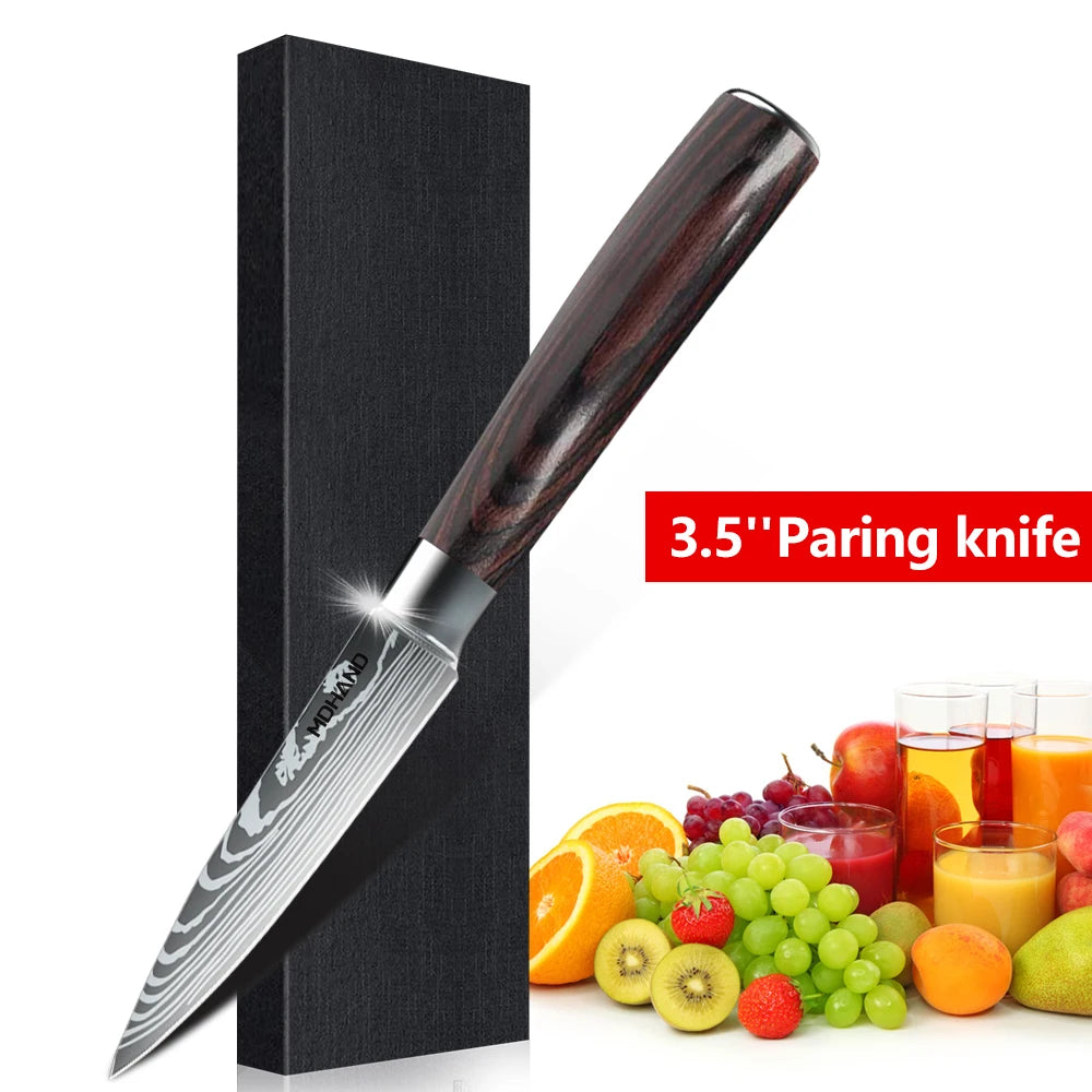 Chef Knife Set Japanese Damascus Steel Kitchen Knives Professional 1-10PCS