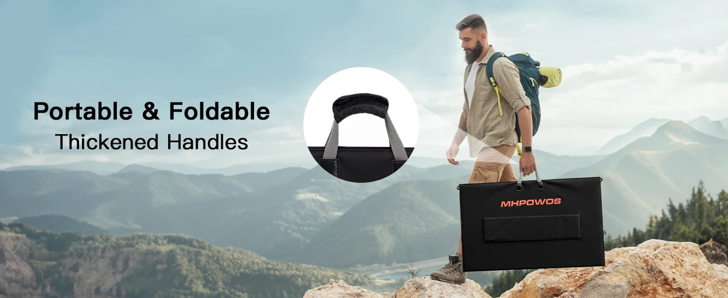 Ljustra 400W Portable Solar Panel Foldable Outdoor Activities IP67 Waterproof