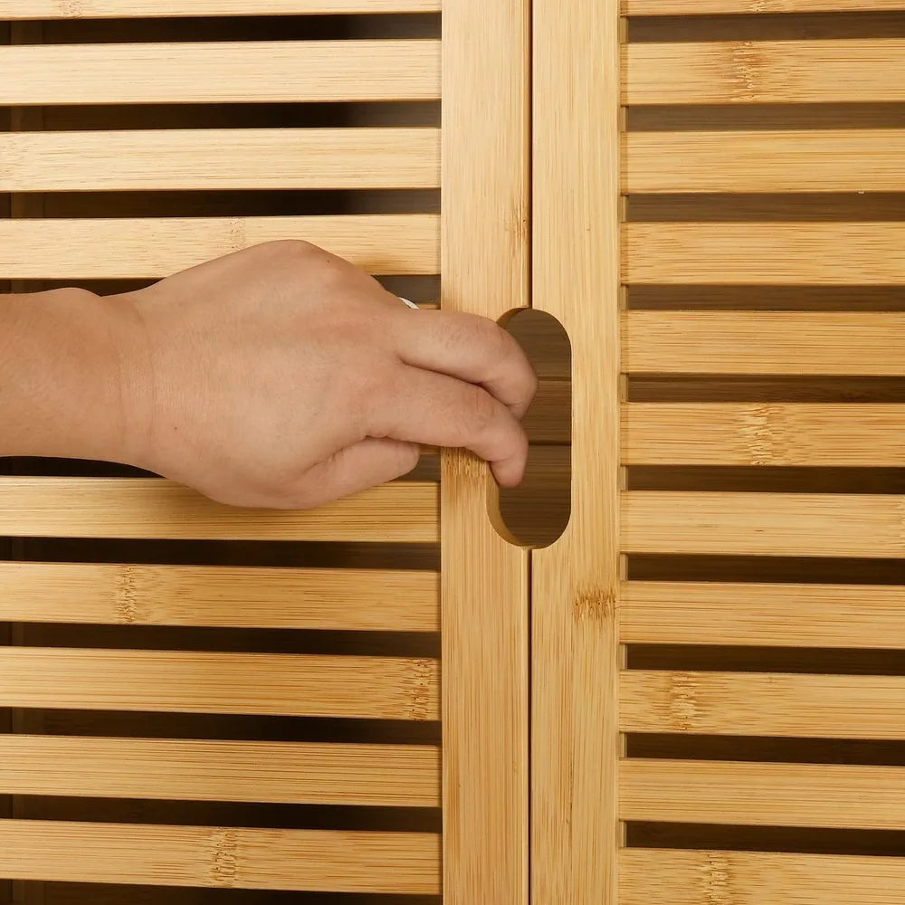 Bamboo Over The Toilet Bathroom Storage Cabinet Rack 4 Tier Shelves