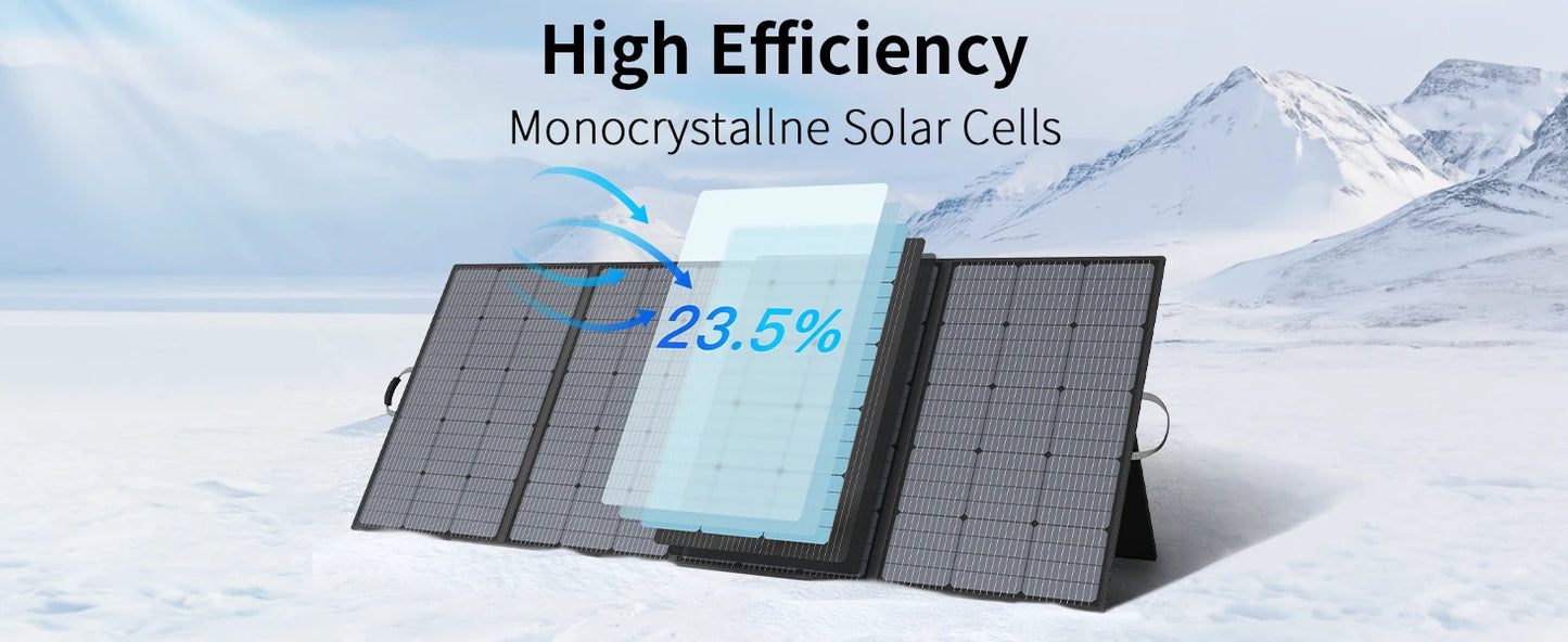 Ljustra 400W Portable Solar Panel Foldable Outdoor Activities IP67 Waterproof