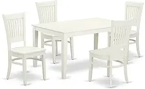 Ljustra 7 Piece Dining Table Set Rectangular Wooden Table 6 Chairs