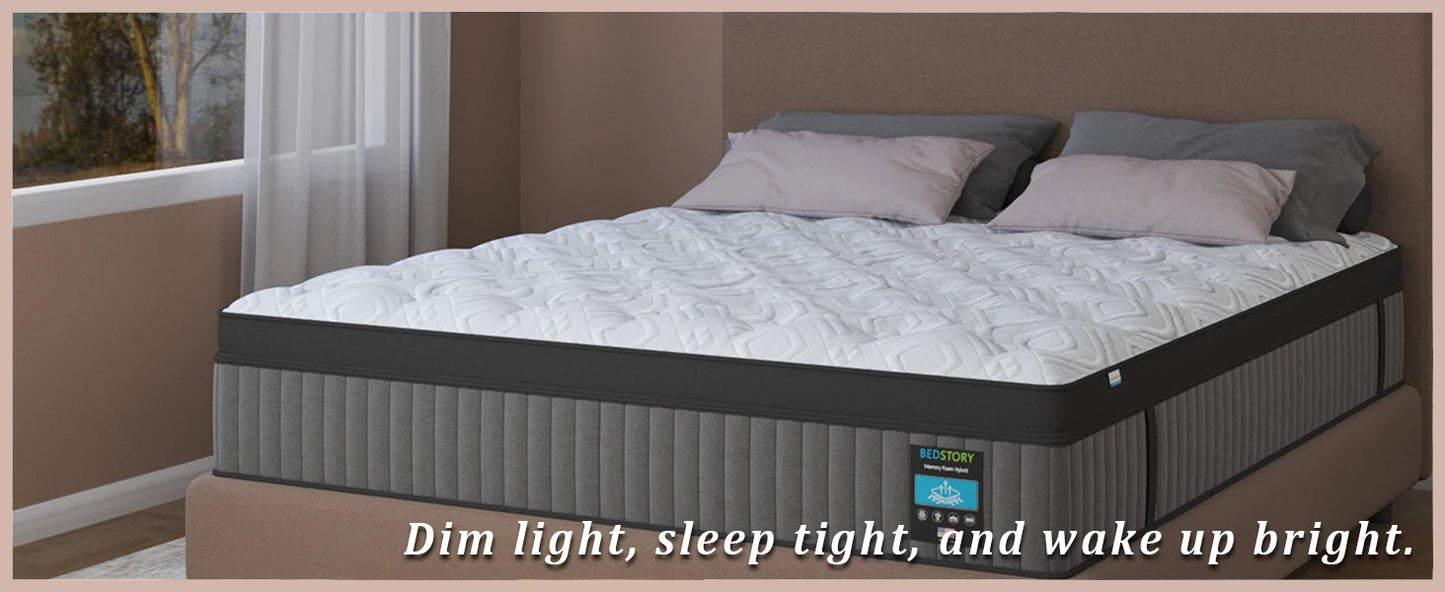 Ljustra Firm Full Mattress 12 Inch Deep Sleep Hybrid Pain Relief