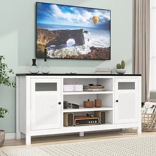 Modern 63 Inch TV Stand with Storage for Living Room Entertainment Center