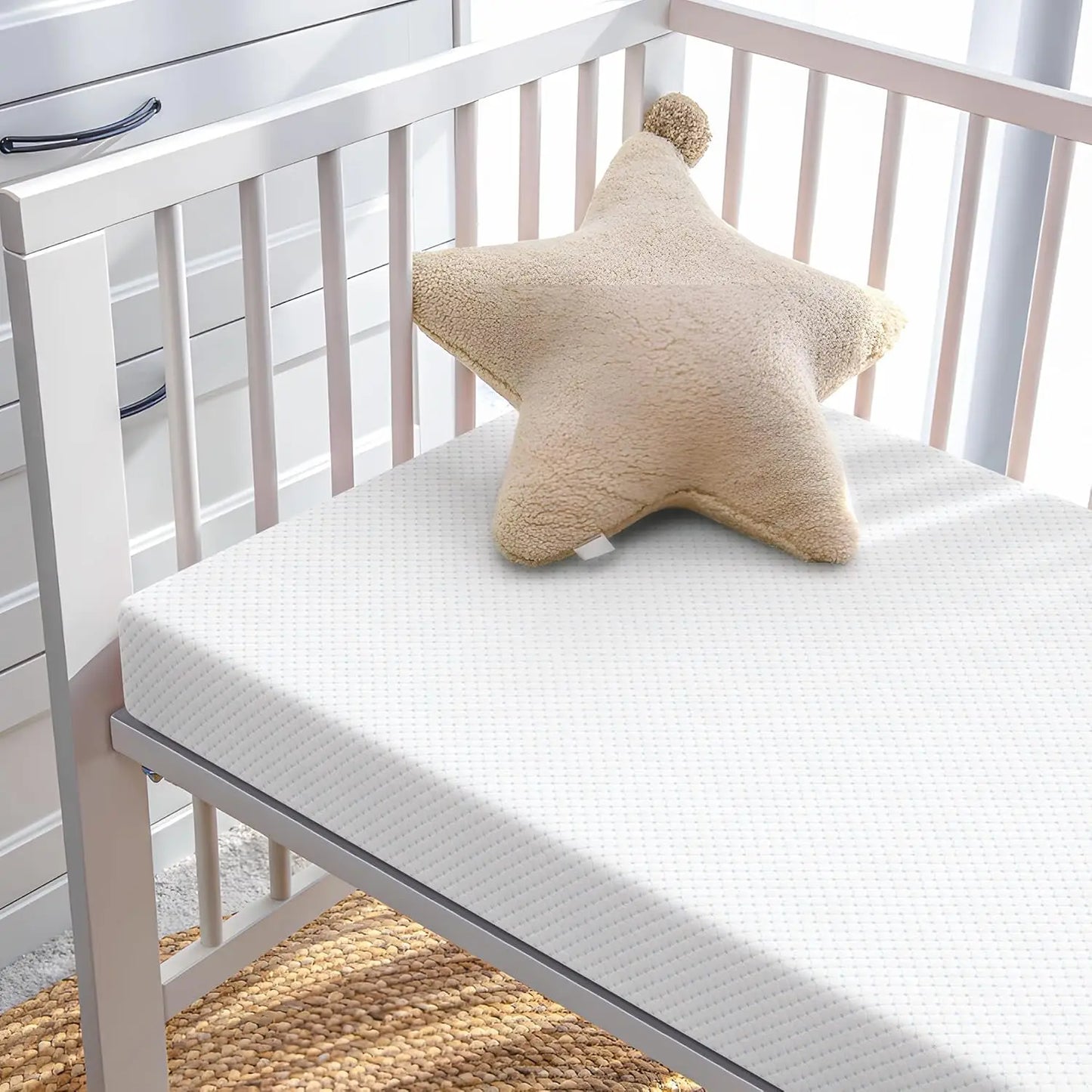 Ljustra Mini Crib Mattress 38x24 Inch Dual Firmness Waterproof