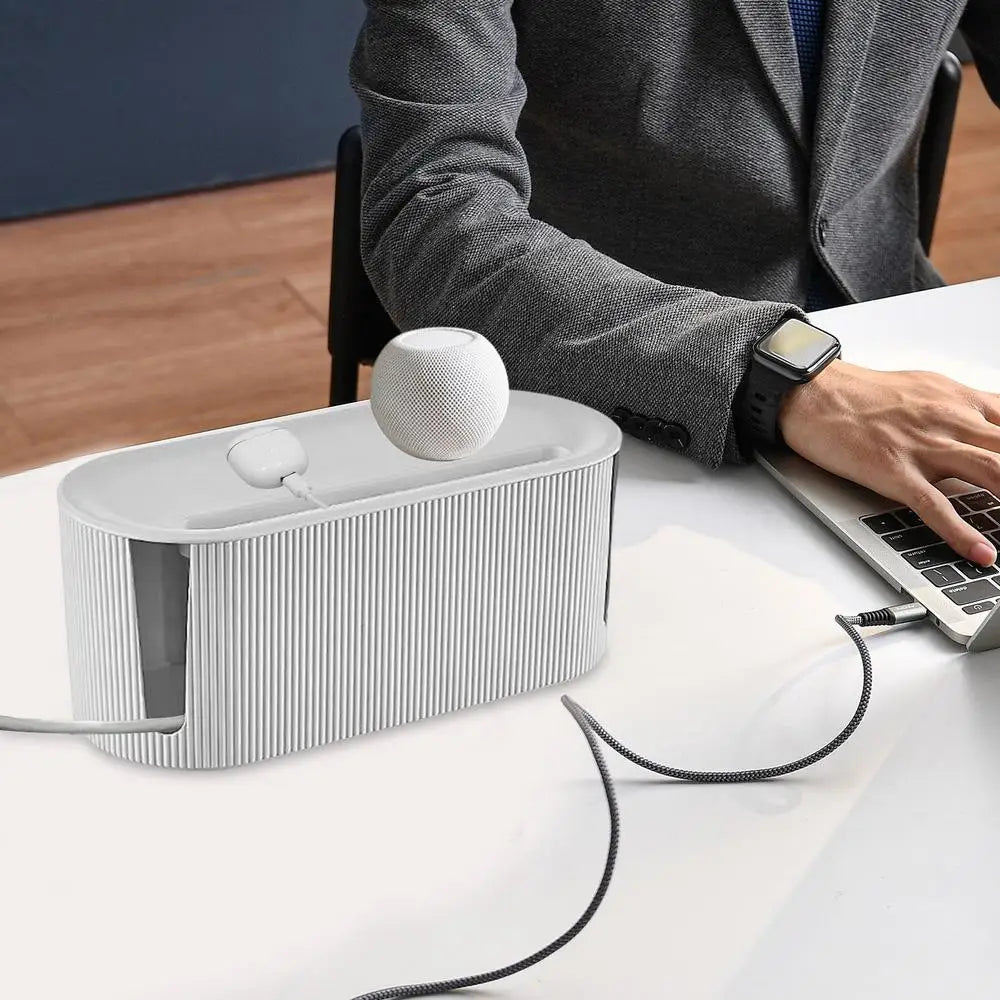 Ljustra Cable Management Box Plug Board Storage Organizer for Home Office