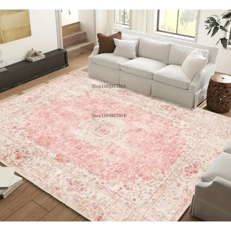 Bohemian Style Indoor Rug Vintage Machine Washable Non-Slip Soft Carpet