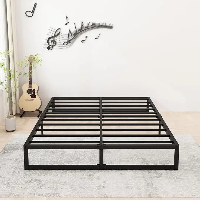 Heavy Duty 8 Inch Queen Bed Frame Metal Platform No Box Spring Needed