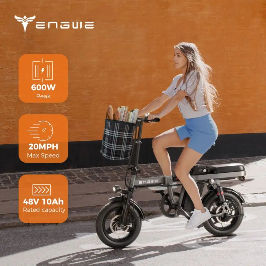 ENGWE T14 Folding Electric Bicycle 350W 48V 10Ah Urban Commuter Bike
