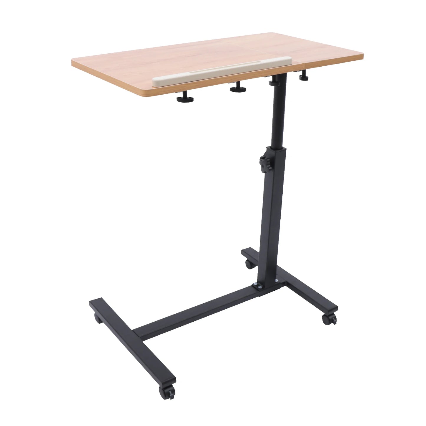 Adjustable Laptop Desk Rolling Mobile Stand 360° Rotating Workstation