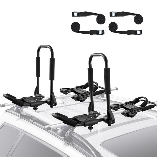 Ljustra J-Bar Kayak Roof Rack 2 Pairs Folding Carrier for Kayaks Canoes