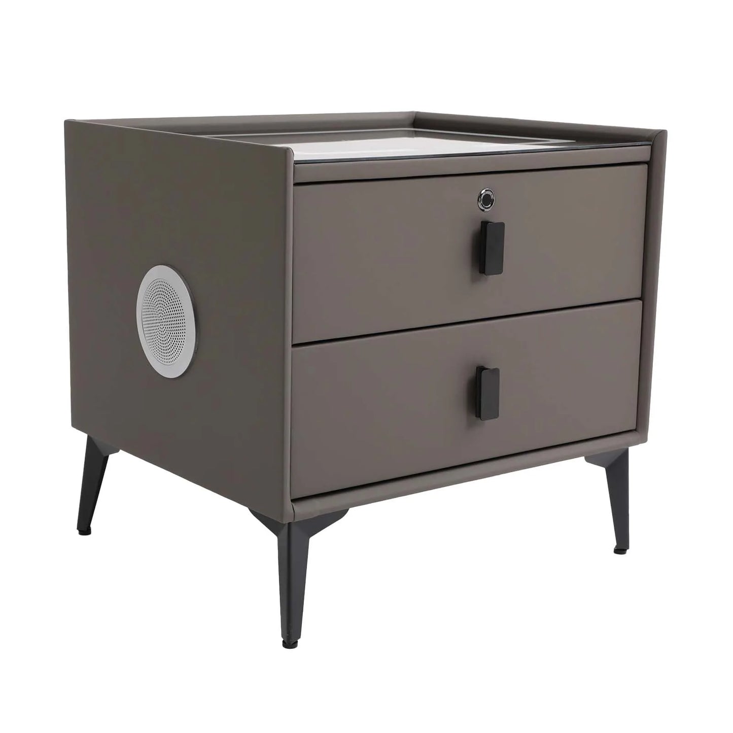 Smart Bedside Table with Bluetooth Speaker USB Wireless Charging and Light