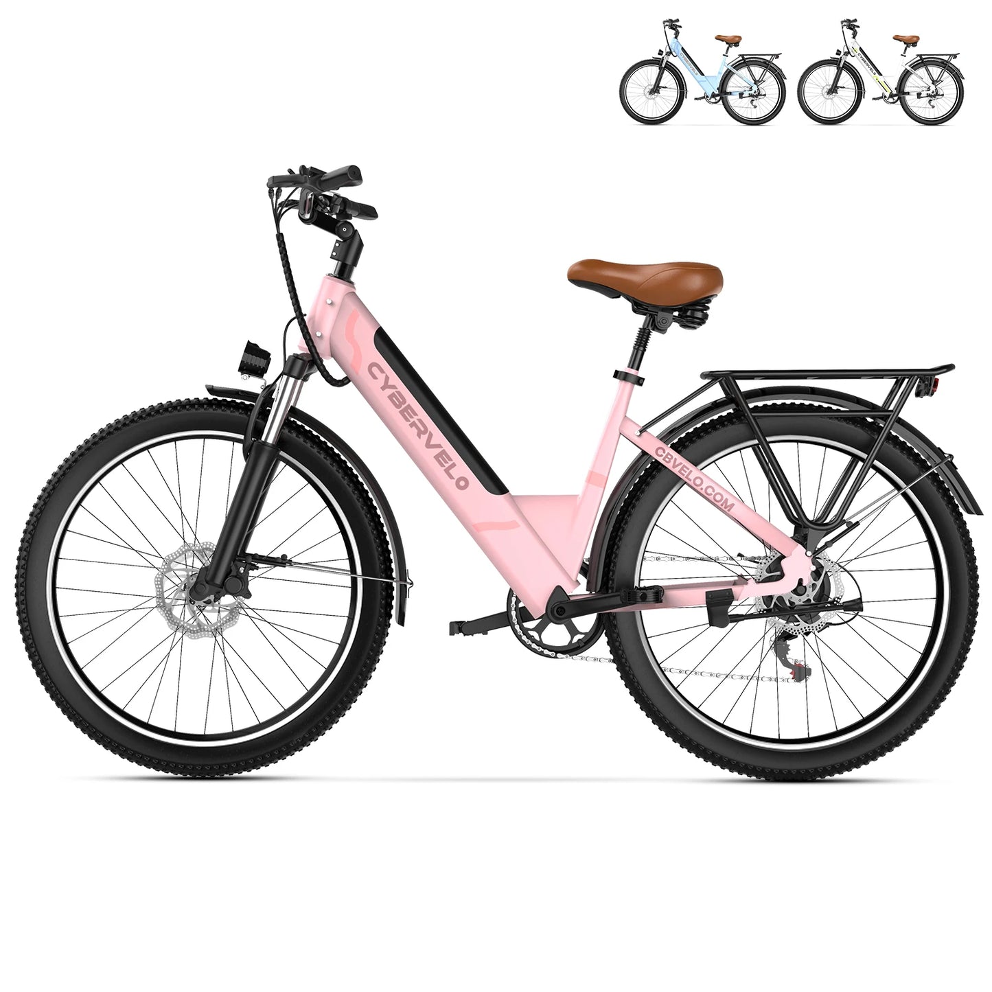 Ljustra 26 Inch Electric Bike 1000W Peak 80 Miles Removable Battery