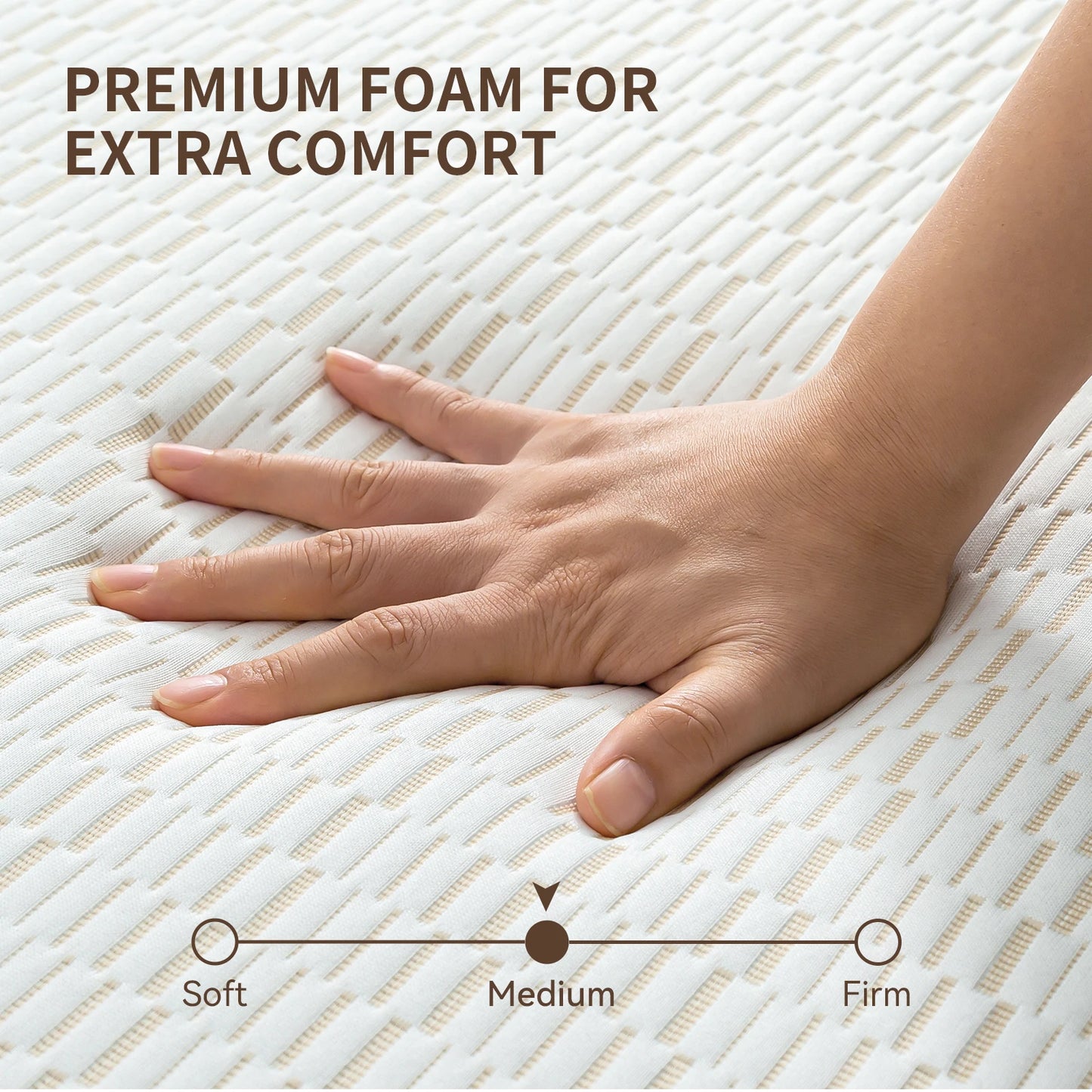 Ljustra Tri-Fold Memory Foam Mattress 6 Inch Portable Guest Bed