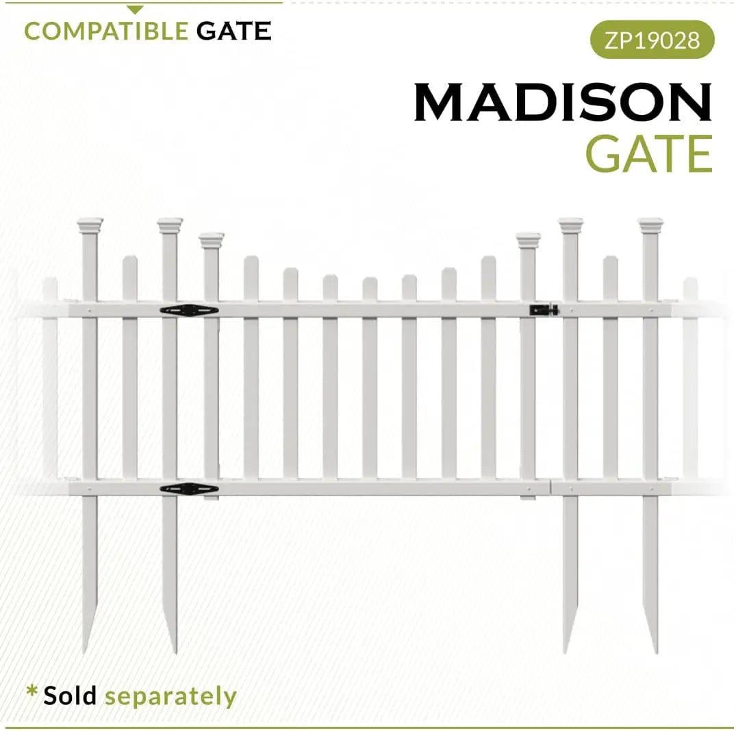 Ljustra 2.5ft H x 4.7ft W No Dig Vinyl Fence Panel Kit for Yard