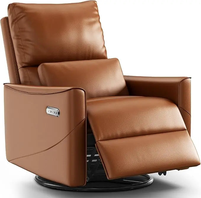 Power Swivel Rocker Recliner Chair for Adults Nursery Glider USB Port