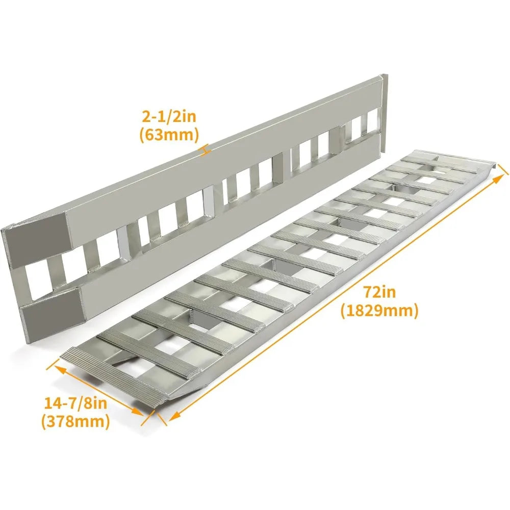 6000 LBS Aluminum Ramps for Truck Trailer Loading 79.62" Pair