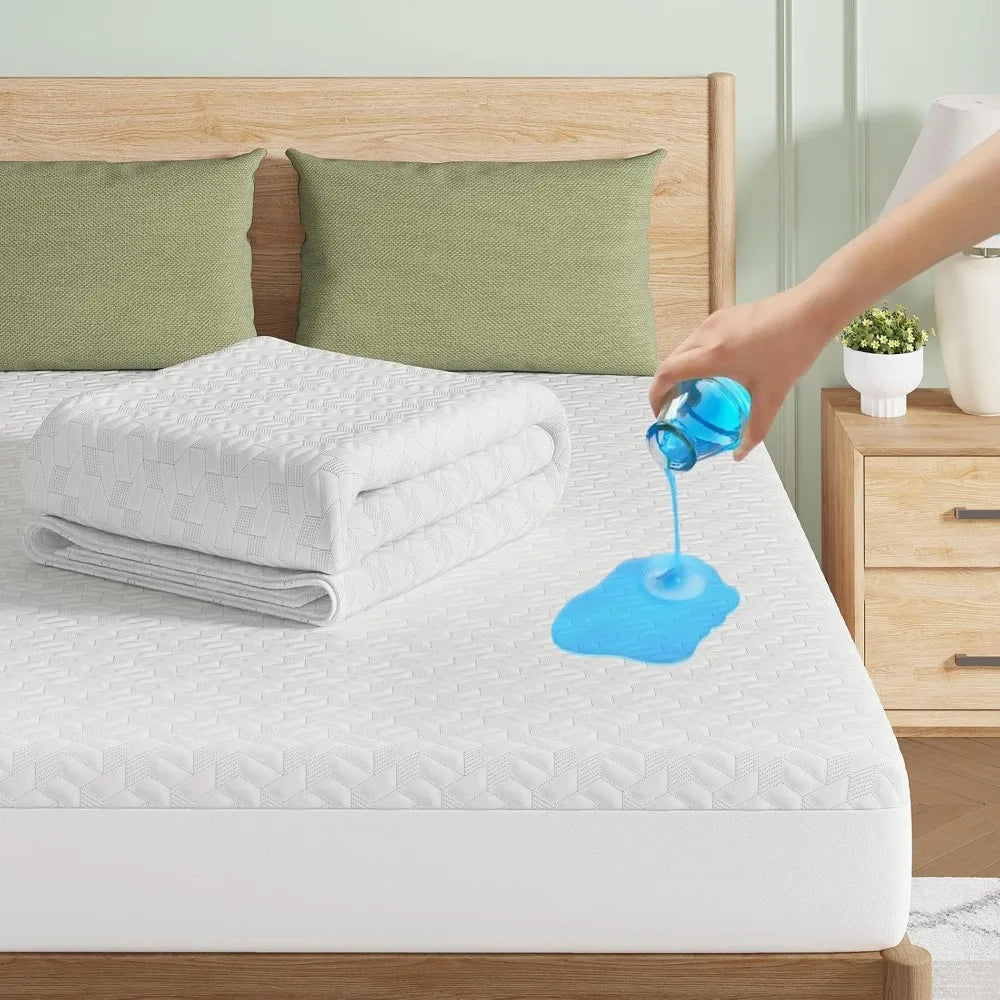 Ljustra Twin Gel Memory Foam Mattress with Waterproof Protector 8 Inch