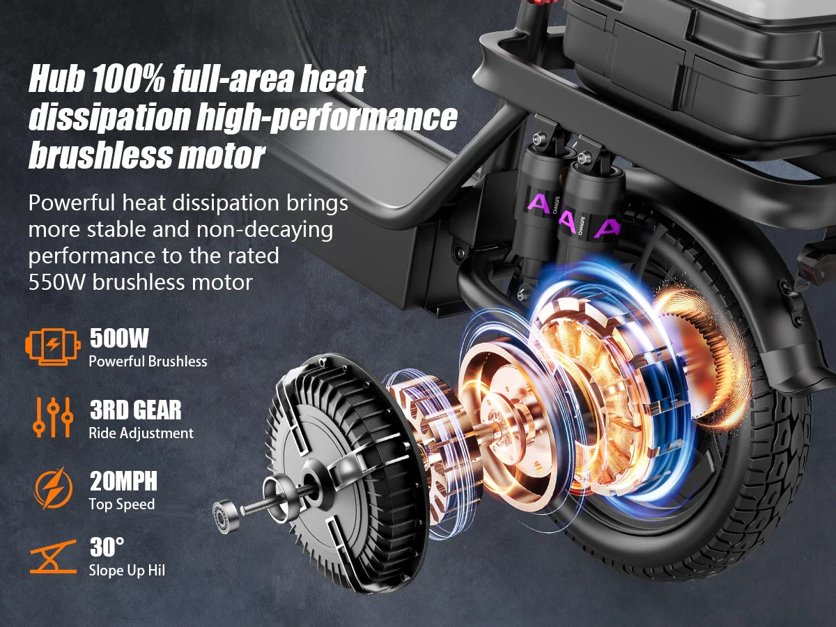 Adults Electric Scooter with Seat 700W 30 Mile Range Foldable E-Scooter