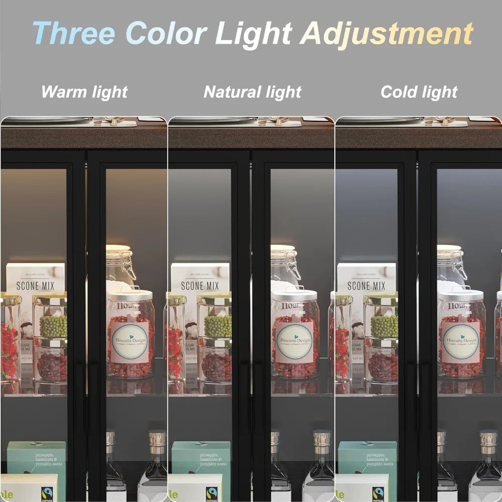 Large Kitchen Island with Storage Adjustable Shelf and Drawers