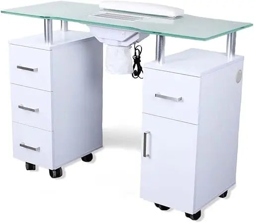 Manicure Table Nail Desk Beauty Salon Workstation with Dust Collector