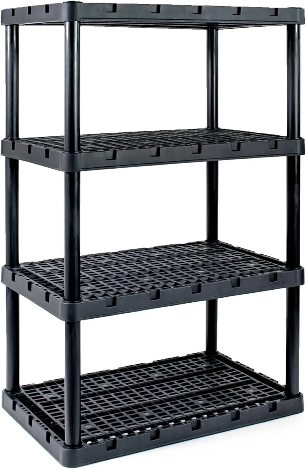 Heavy-Duty 2-Pack XL Storage Shelving 4 Shelves Ventilated Black