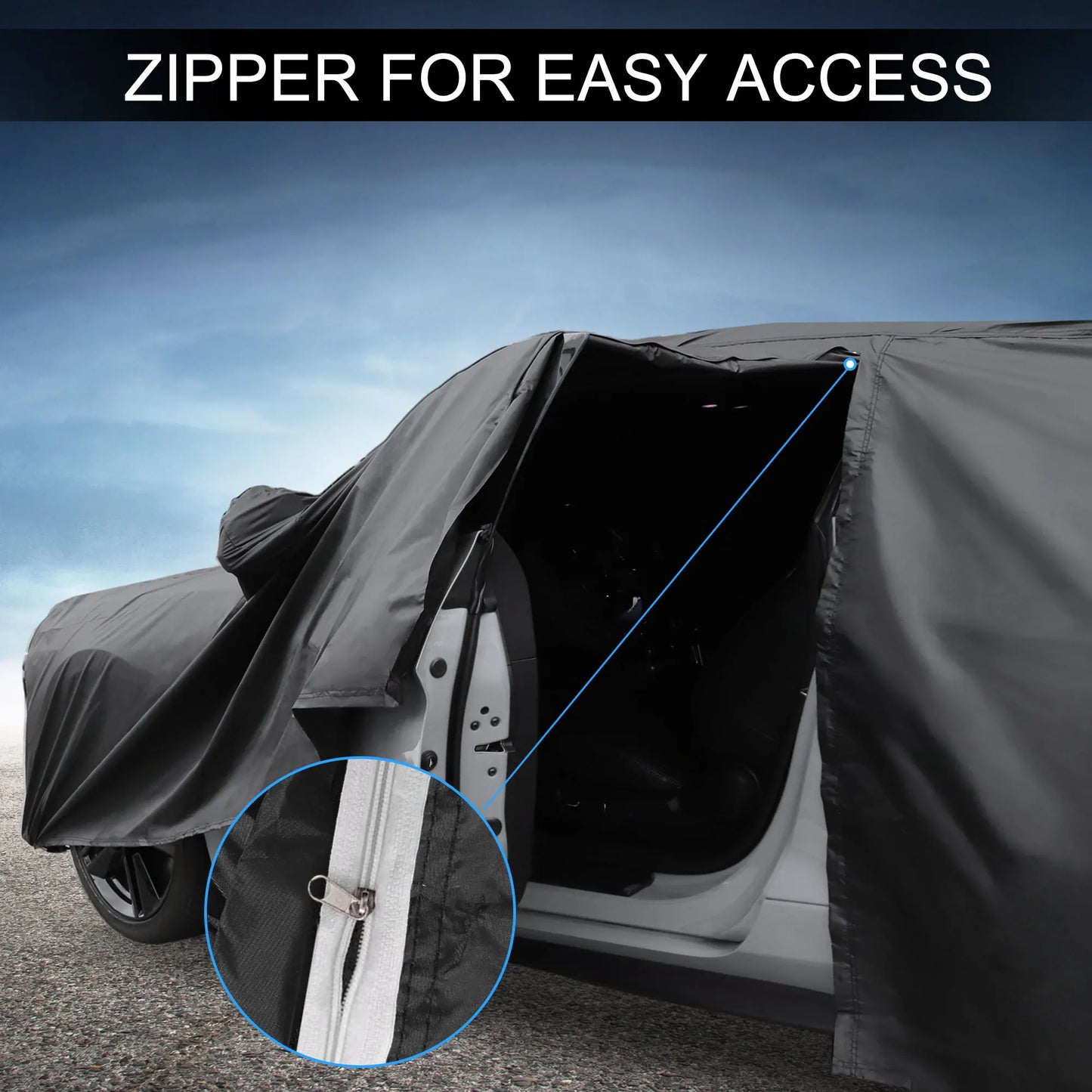Uxcell Car Cover Left Side Door Zipper Aluminum Film Volvo S60 Est