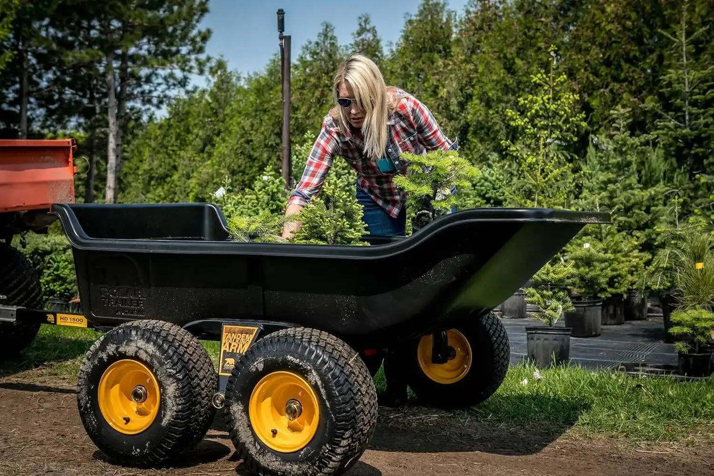 Heavy-Duty ATV UTV Utility Trailer 1500 lb Capacity for Ice Fishing