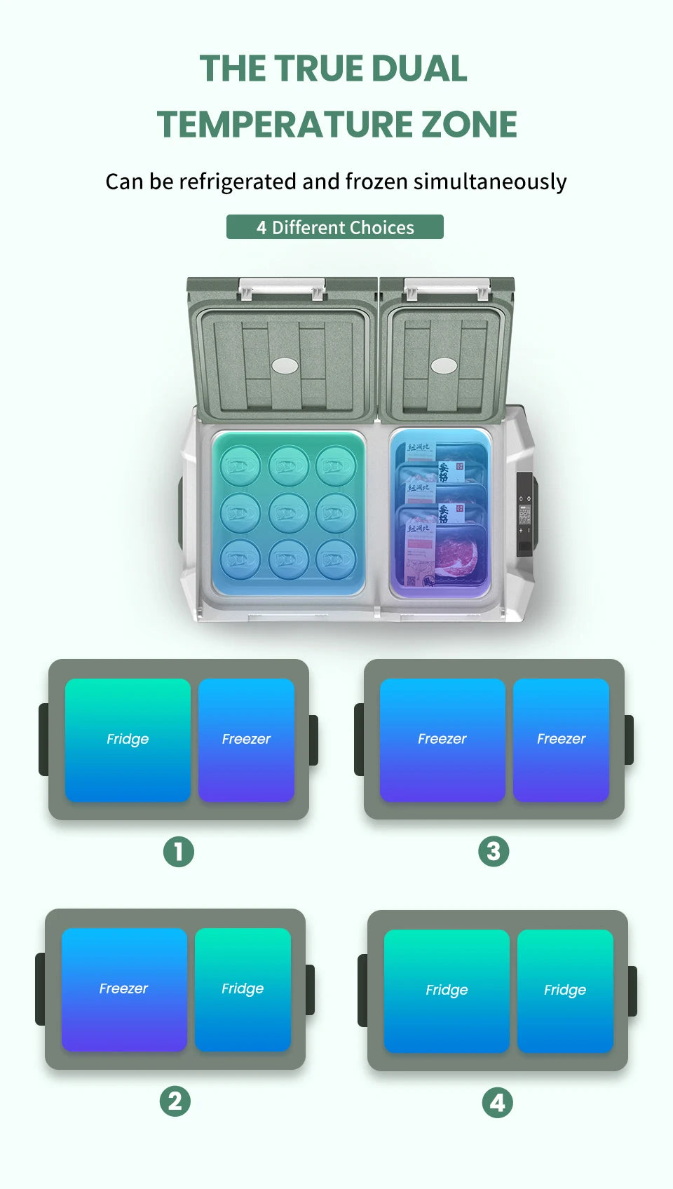 Ljustra Portable Car Refrigerator 12V Mini Freezer Camping Cooler 20L 30L 40L