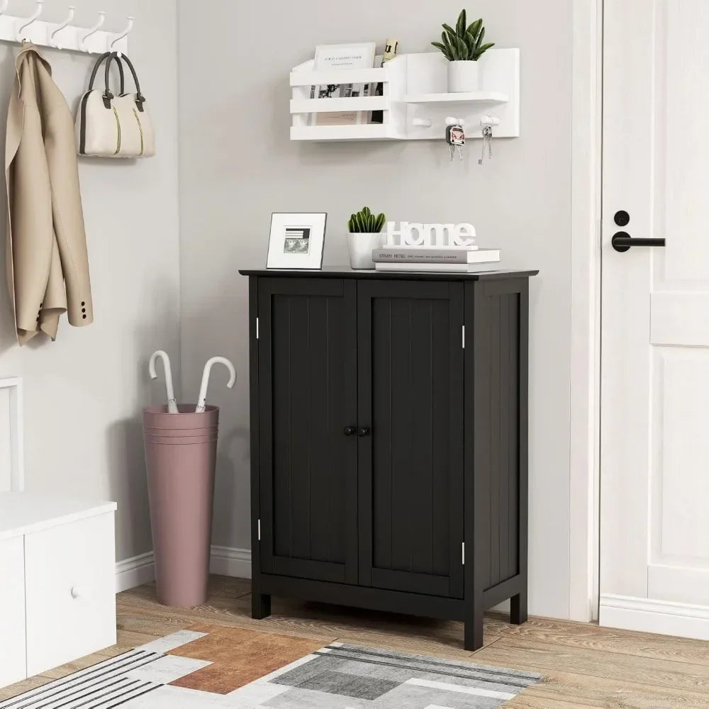 Ljustra Bathroom Storage Cabinet Freestanding Organizer with Doors Adjustable Shelf