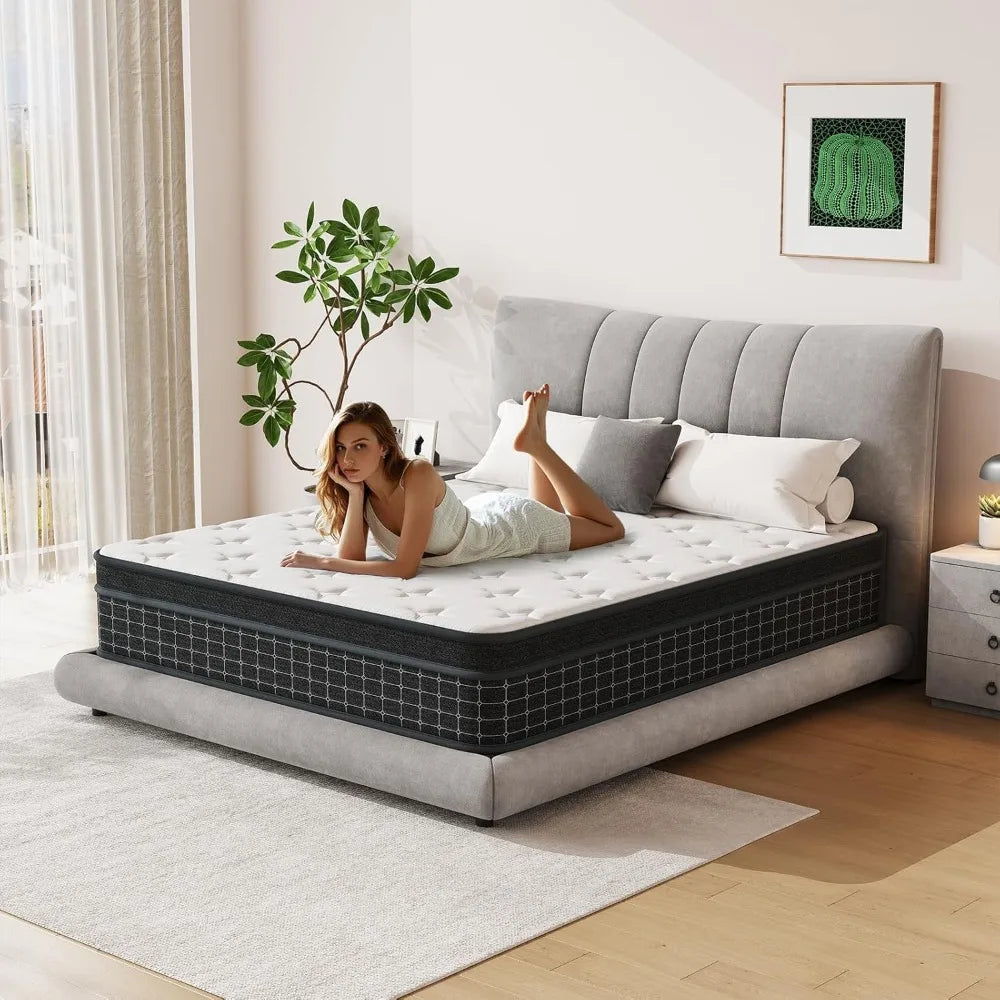 Ljustra 12 Inch Memory Foam Hybrid Mattress Pocket Spring Comfort