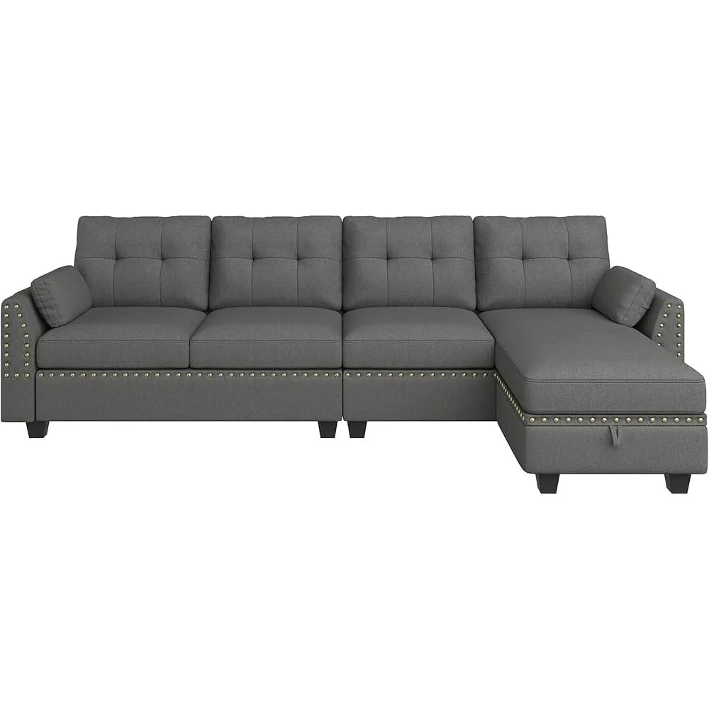Ljustra Reversible L Shaped Sectional Sofa Couch for Small Spaces