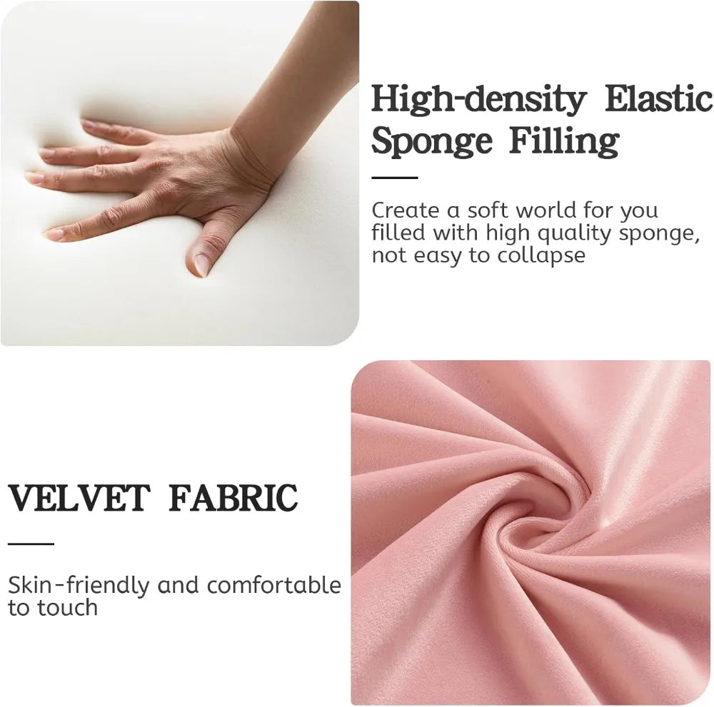 Velvet Vanity Chair Modern Accent Stool Upholstered Makeup Chair