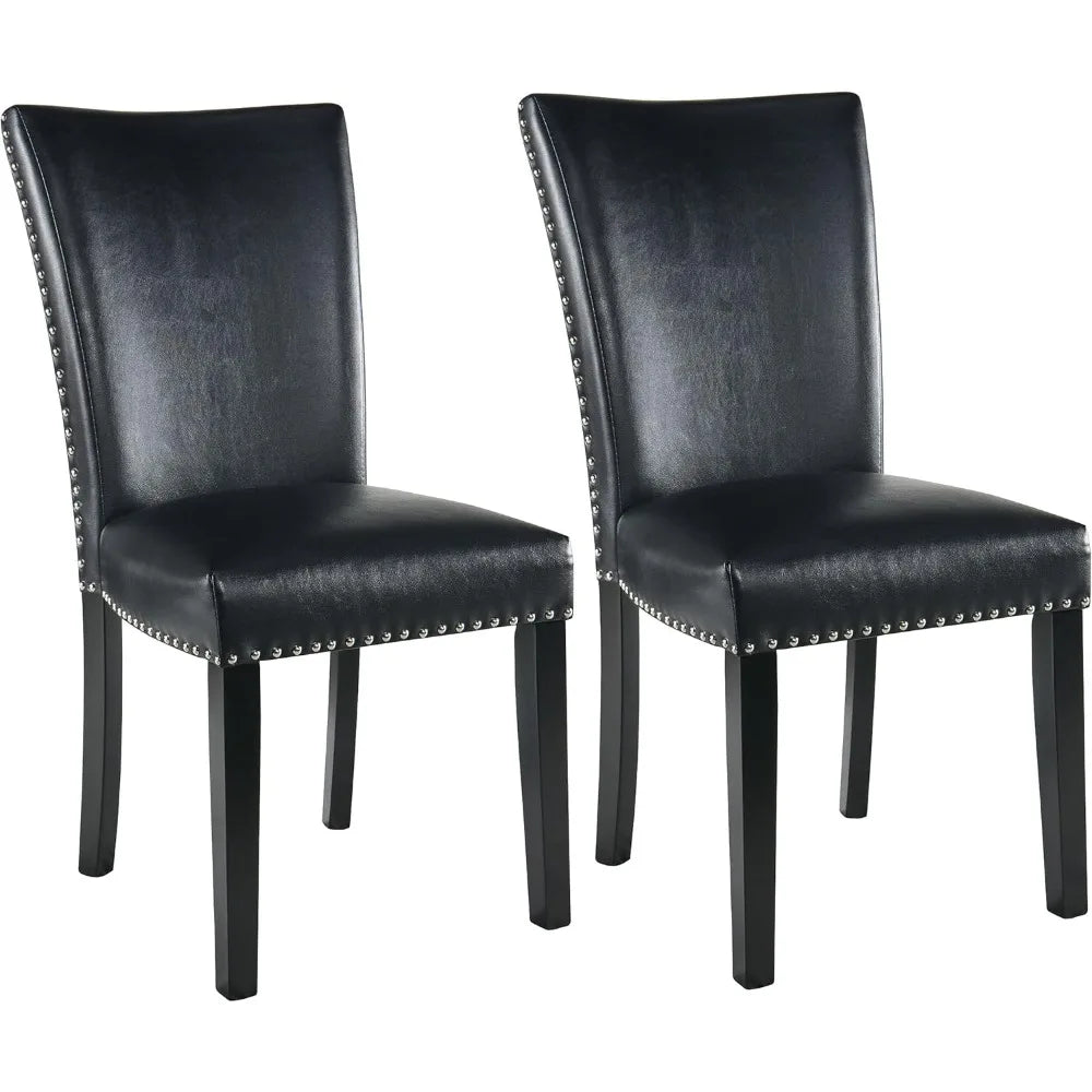 Ljustra Faux Leather Parsons Dining Chairs Set of 2 Modern Kitchen Chairs