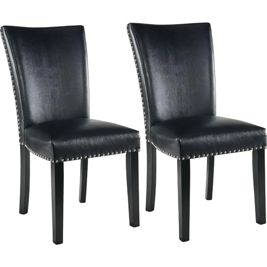 Ljustra Faux Leather Parsons Dining Chairs Set of 2 Modern Kitchen Chairs