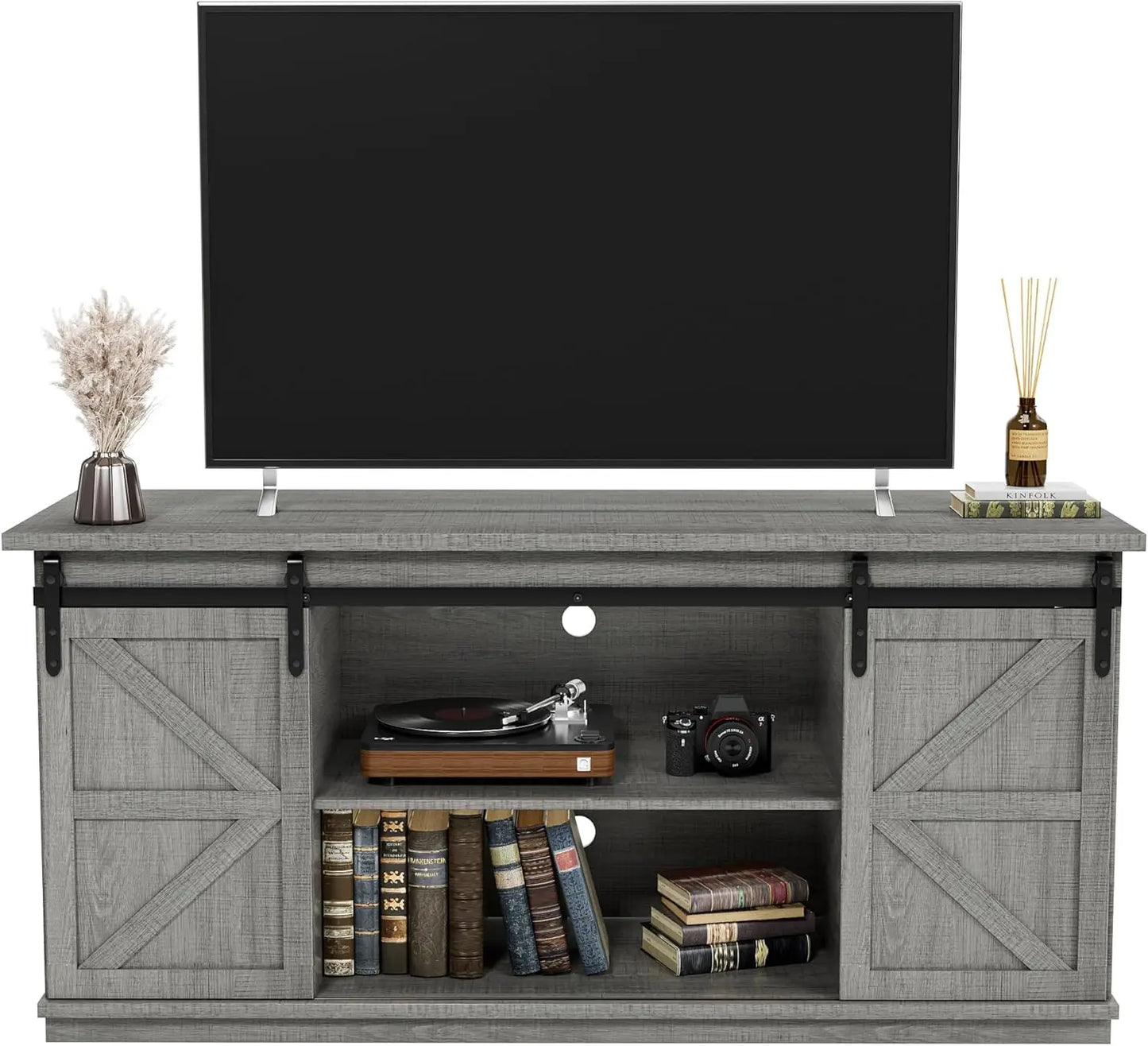 TV Stand for 65 Inch TV Mid-Century Modern Entertainment Center Storage