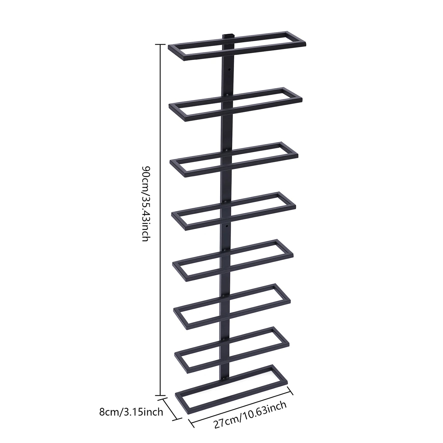 Black Wine Glass Rack Under Cabinet Wall Mounted Stemware Holder