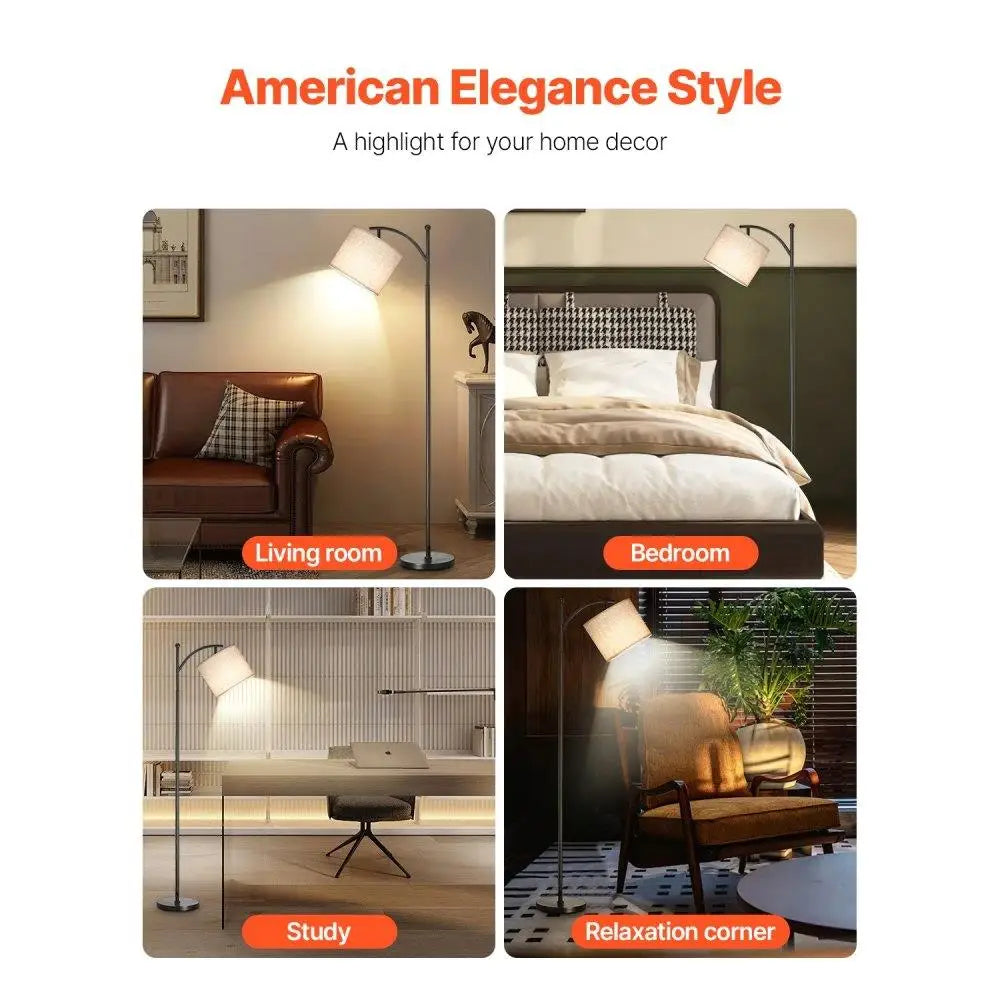 Dimmable Floor Lamp with Remote Control Adjustable Color Temperature