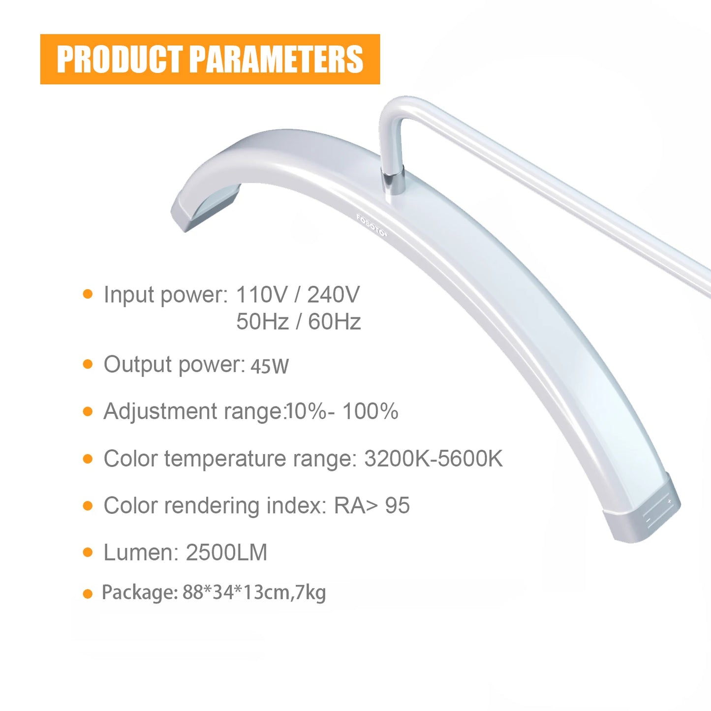 Fosoto Half-moon LED Video Light for Beauty Salon Tattoo Eyelash Work