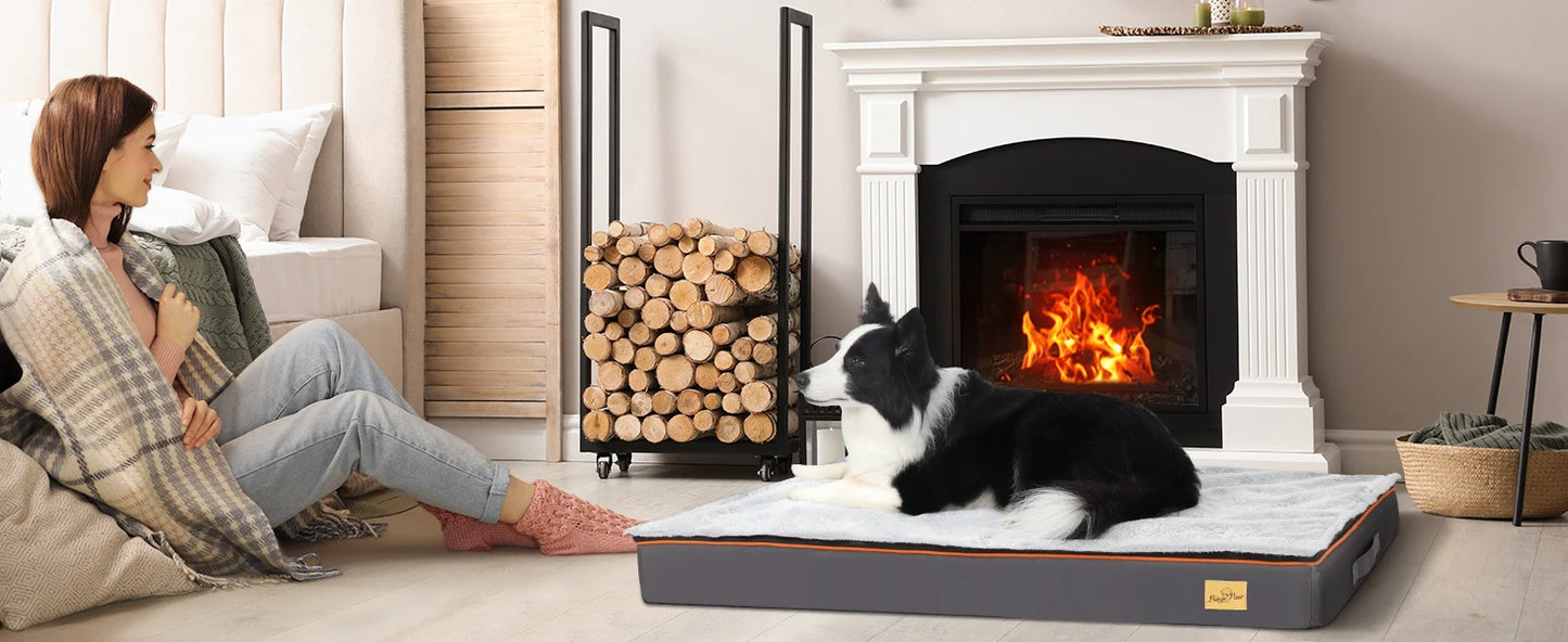 Premium Orthopedic Memory Foam Dog Bed Waterproof Washable Jumbo Mattress