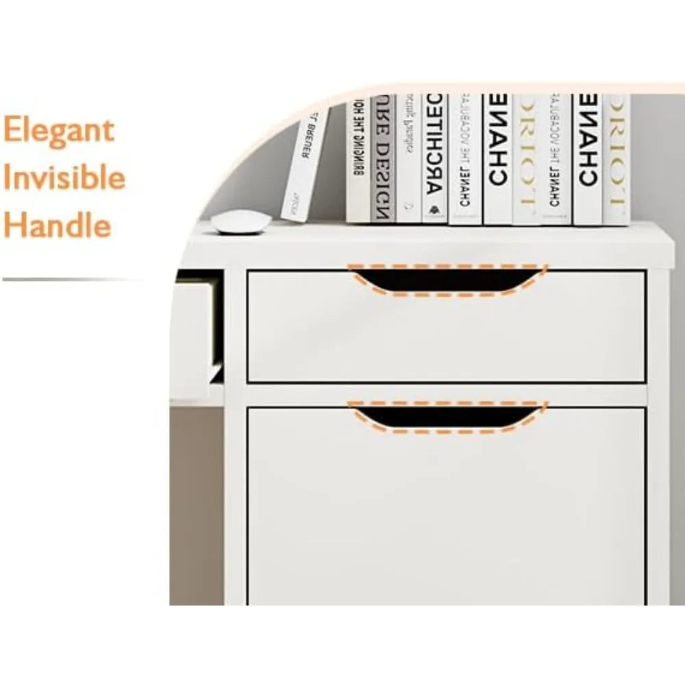 48 Inch White Desk with Drawers Small Computer Study Desk for Kids