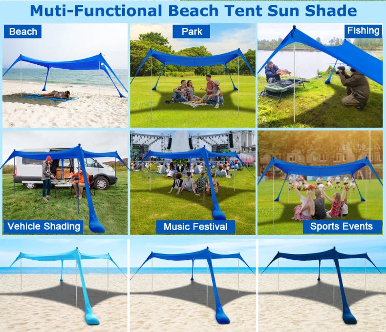 Large Portable Outdoor Canopy Tent for Lawn Camping Beach Fishing