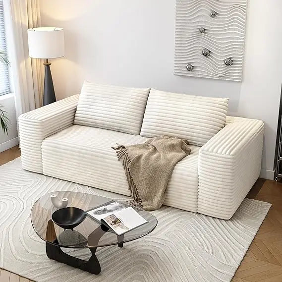 63" Modular Cloud Loveseat Sofa No Assembly Comfy Memory Foam for Small Space