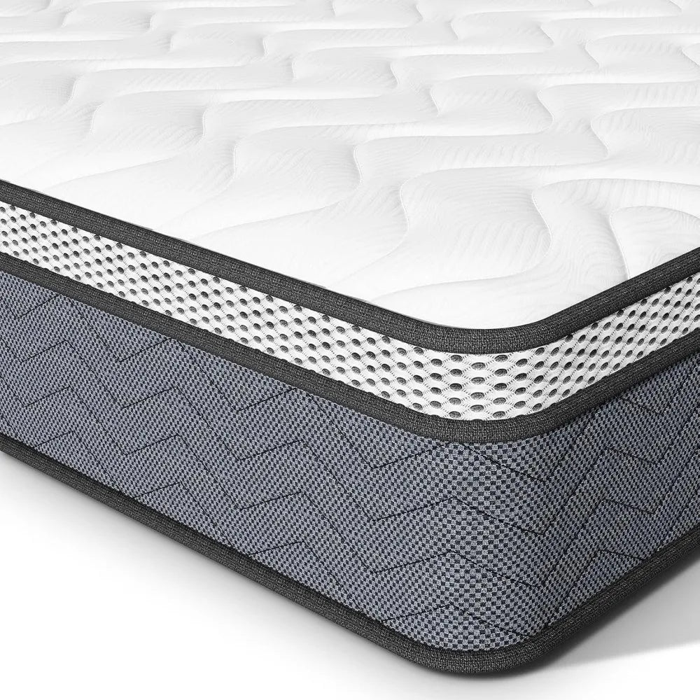 Ljustra Twin Hybrid 10 Inch Plush Innerspring Mattress Bed in a Box