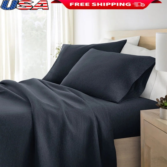 Ultra Soft 100 Cotton Jersey Knit Sheet Set Twin Cozy All Season Comfort