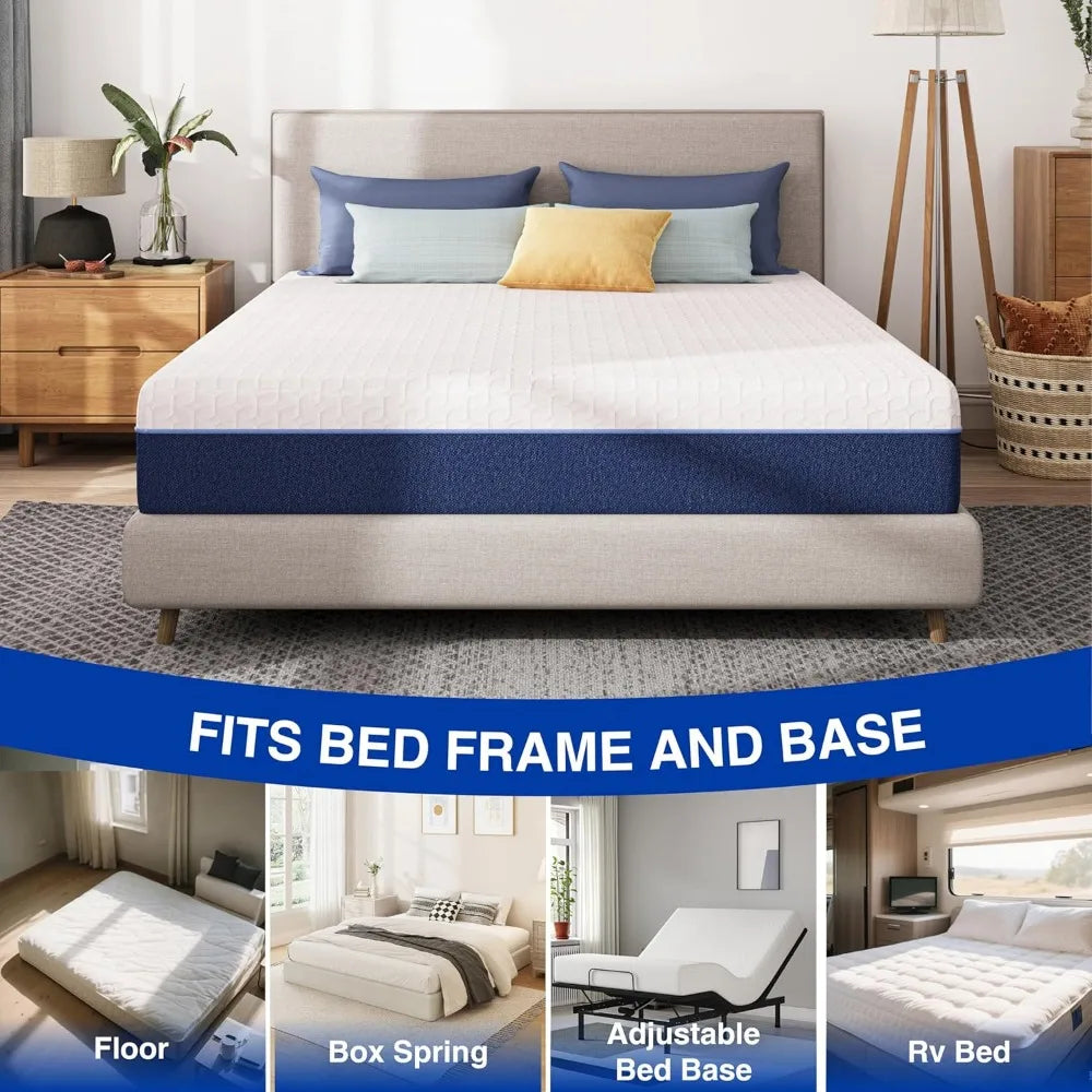 Ljustra 6 Inch Full Gel Cooling Memory Foam Mattress Medium Firm Support