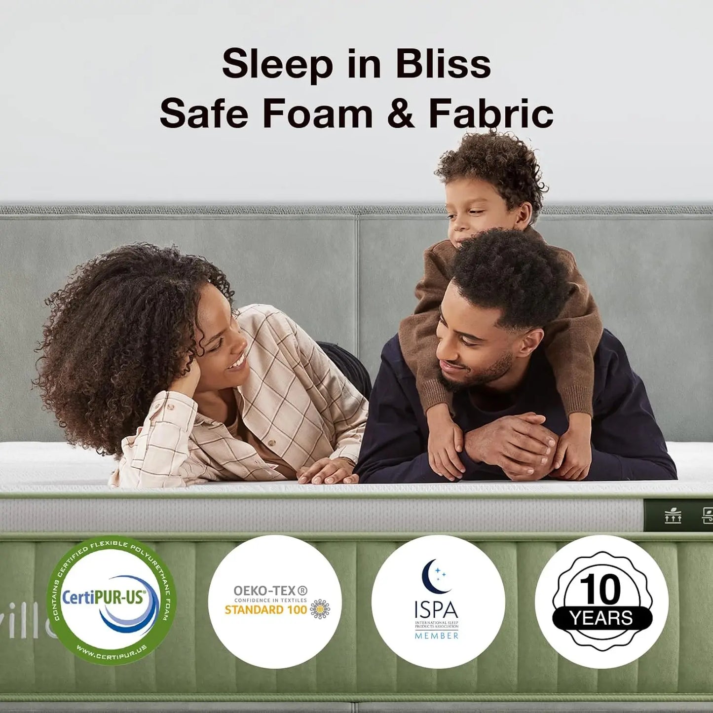 Ljustra 12 Inch King Size Hybrid Mattress in a Box for Comfort Sleep