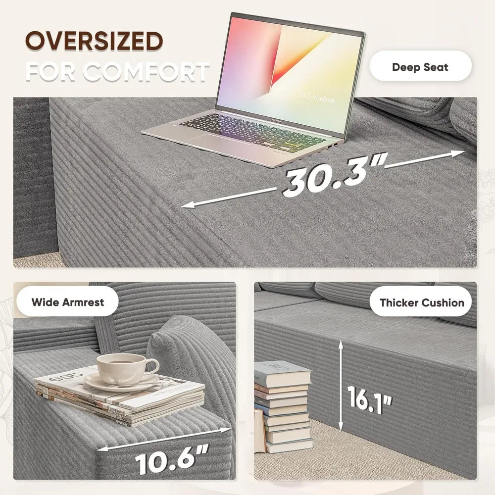 Ljustra Cloud Sectional Modular L-Shaped Sofa Deep Seat Comfort