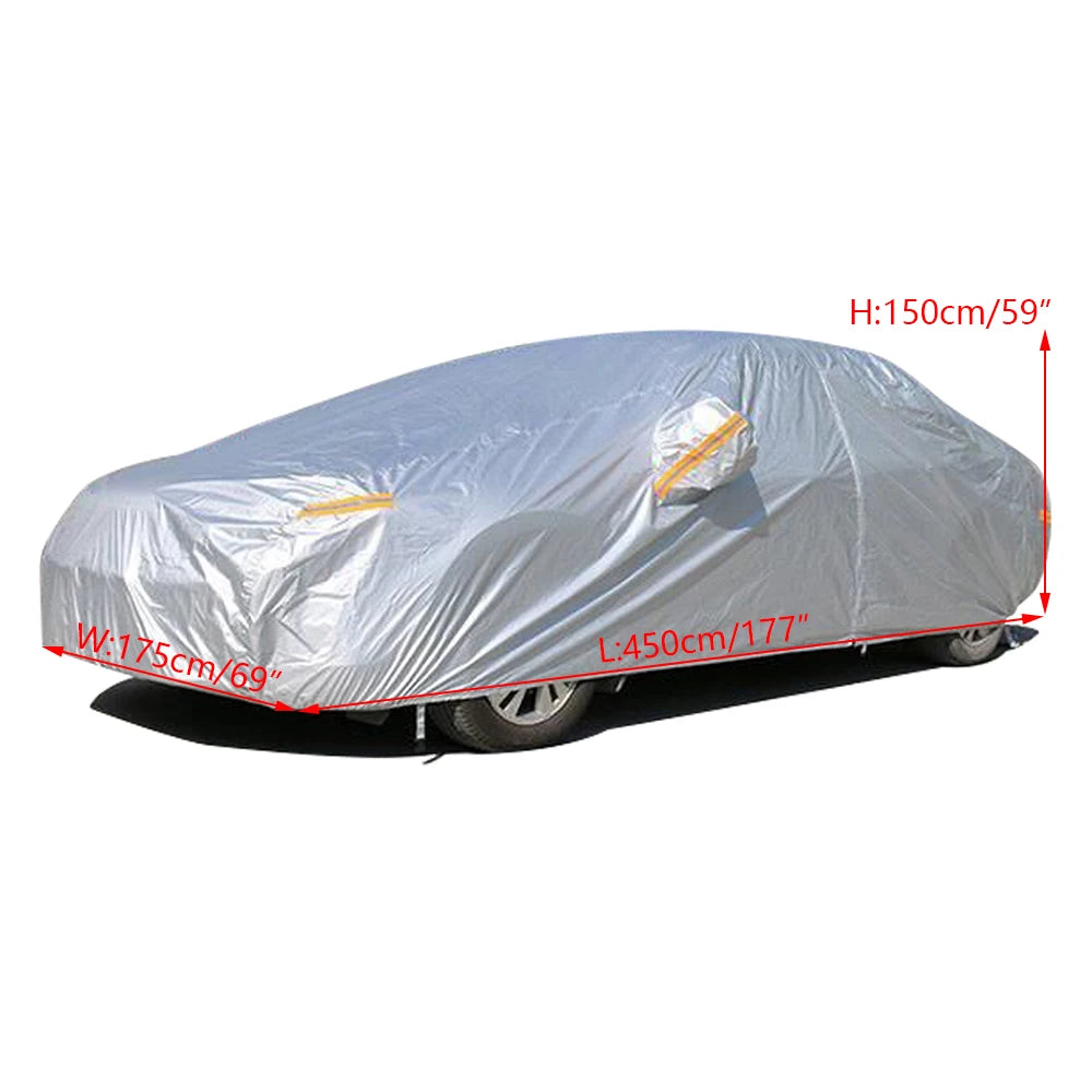 Ljustra Car Cover Outdoor Sun Protection UV Dust Heat Insulation 4 Seasons
