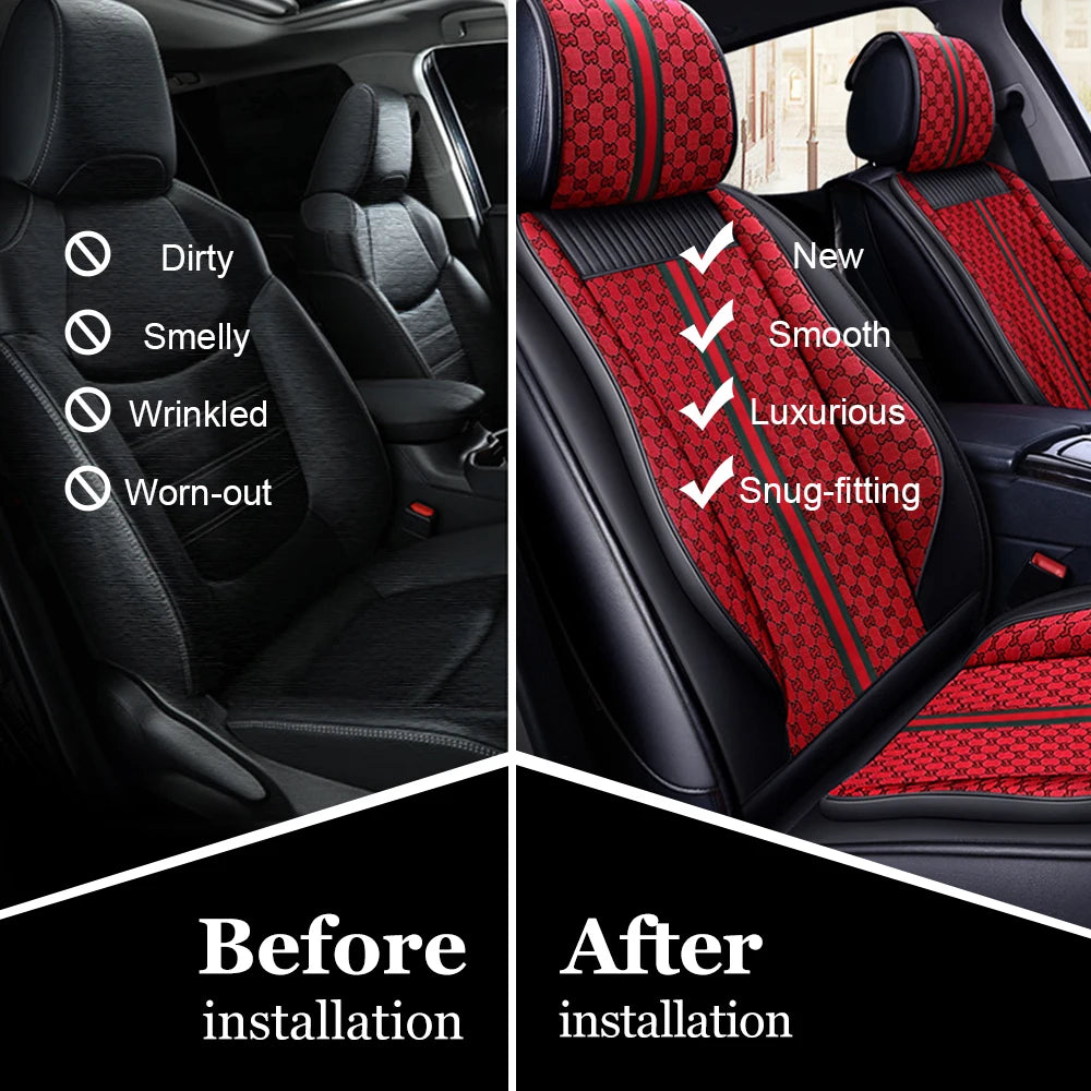 PU Leather Car Seat Covers Universal Protection for Sedan SUV Truck