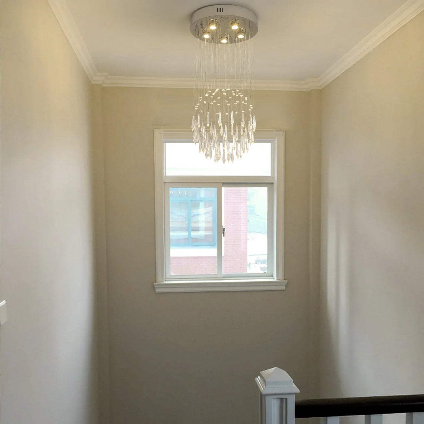 Raindrop LED Crystal Pendant Light Modern Chandelier Ceiling Lamp